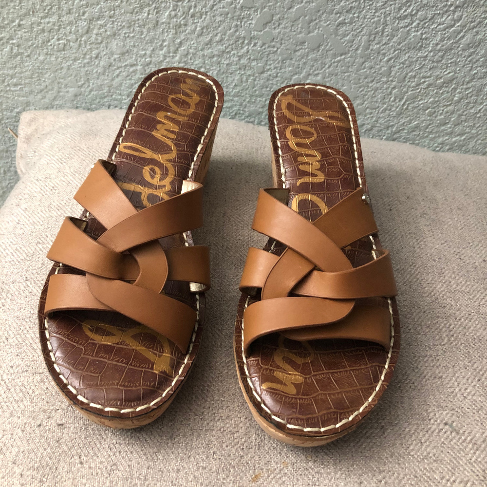 NWOT Sam Edelman Braided Leather Slide Sandals